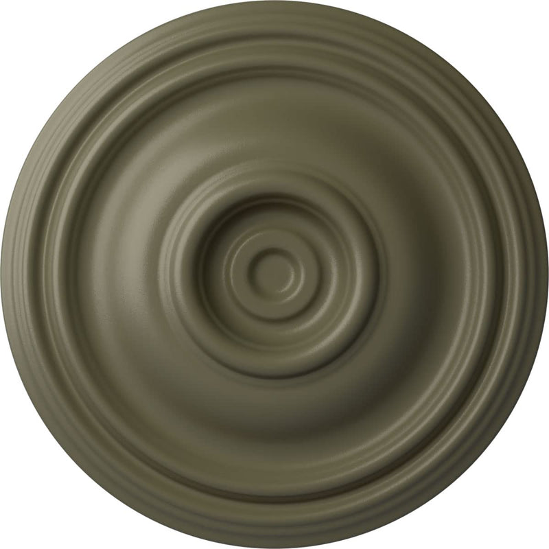 Ekena Millwork CM14TRSSF 14-3/4" x 1-3/4" Traditional Ceiling Medallion, Spartan Stone Spartan Stone (Flat Finish)
