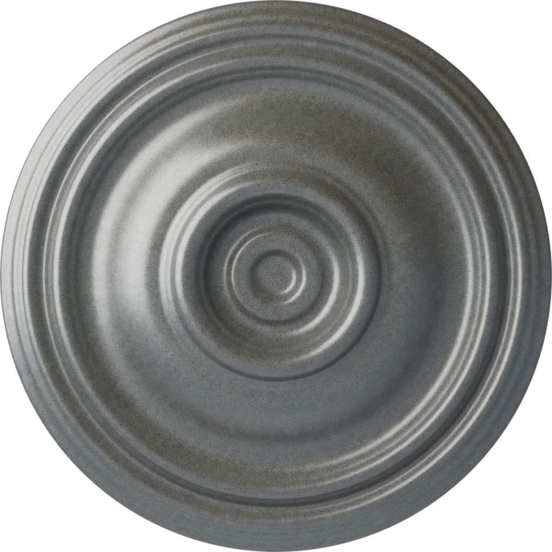 Ekena Millwork CM14TRPLS 14 3/4"OD X 1 3/4"P Traditional Ceiling Medallion Fits Canopies Up to 4", Platinum Platinum (Metallic Series)
