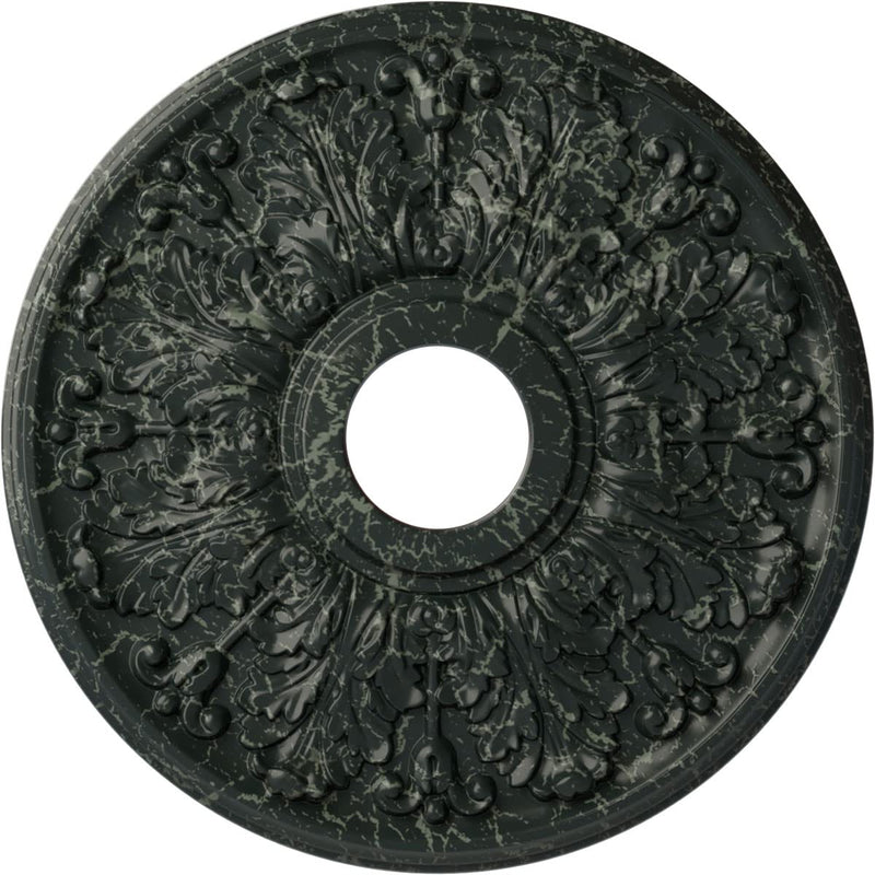 Ekena Millwork 16 1/2"OD x 3 5/8"ID x 1 1/8"P Apollo Ceiling Medallion Fits Canopies up to 5 5/8" Ceiling Medallion, Painted Turtle Crackle Hand-Painted Painted Turtle Crackle
