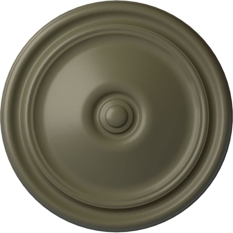 Ekena Millwork CM12RESSF 12"OD X 1 3/4"P Reece Ceiling Medallion Fits Canopies Up to 2 3/8", Spartan Stone Spartan Stone (Flat Finish)