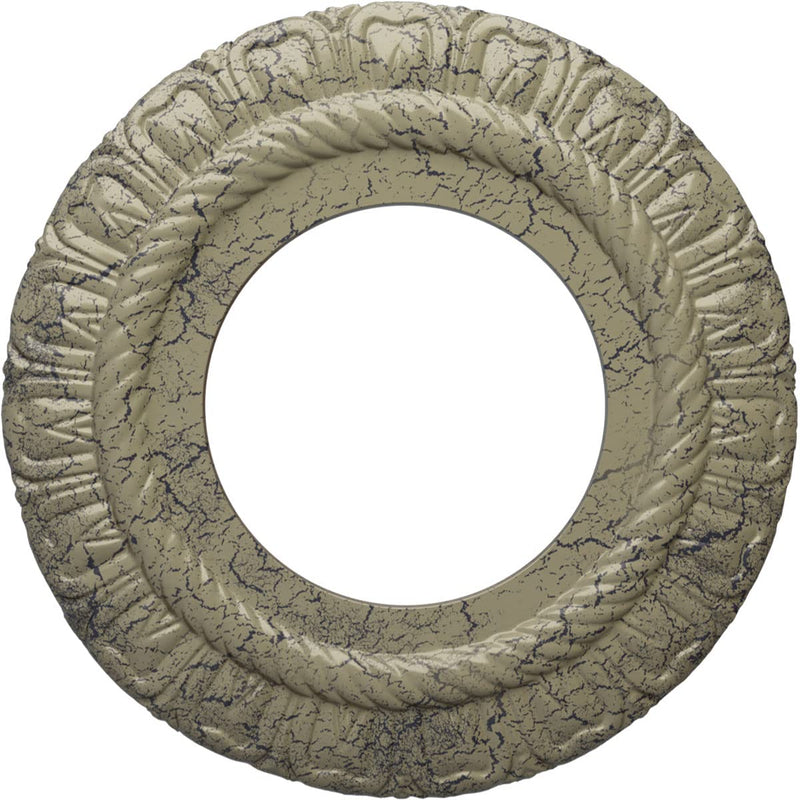 Ekena Millwork CM09CLCSC 9" x 4-1/2" x 1/2" Claremont Ceiling Medallion, Castle Stone Crackle Castle Stone Crackle (Flat Finish)