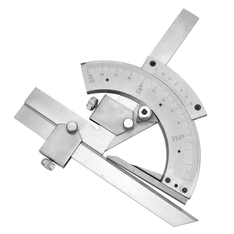 Walfront Universal Carbon Steel Vernier Bevel Protractor 0-320° Exactness Angle Measuring Ruler Tools for Woodworking/Carpenter/Construction Carbon Steel DIY Accuracy 0.02
