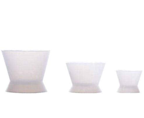 3piece Flexible Dental Lab Silicone Mixing Cup Acrylic NonStick Bowl Dappen Dish