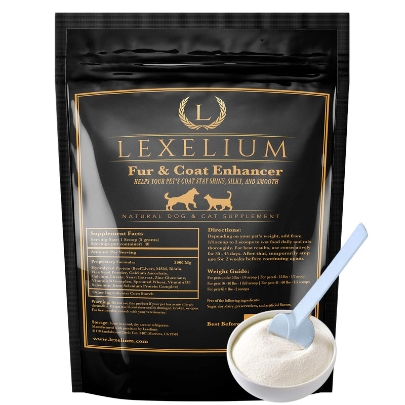 Dermatitis Skin and Coat Supplement for Dogs and Cats - Promotes Healthy Skin and Fur for Dogs and Cats - Helps w/Itch, Dry Skin + Other Symptom - Natural Vet-Approved Powder Formula - 200G - PawsPlanet Australia