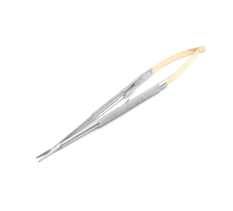 OdontoMed2011® T/C Castroviejo Needle Holder 9" Straight with Lock Round Handle TC Dental Instruments ODM