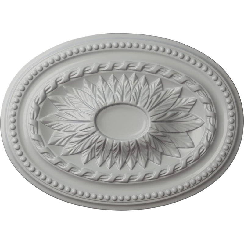 Ekena Millwork CM18SAFRF Saverne Ceiling Medallion, Frost Frost (Flat Finish)