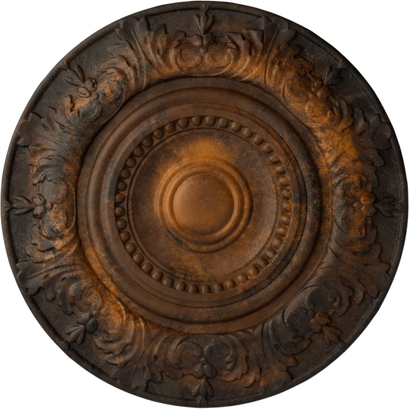 Ekena Millwork CM20BXRUS Biddix Ceiling Medallion, Rust Rust (Metallic Series)