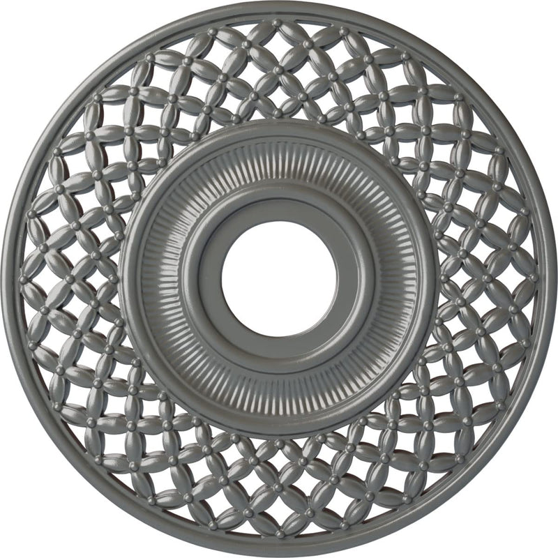 Ekena Millwork CM22RBSLS 22-1/4 x 4-3/4 x 1-1/4 Robin Ceiling Medallion, Silver Silver (Metallic Series)