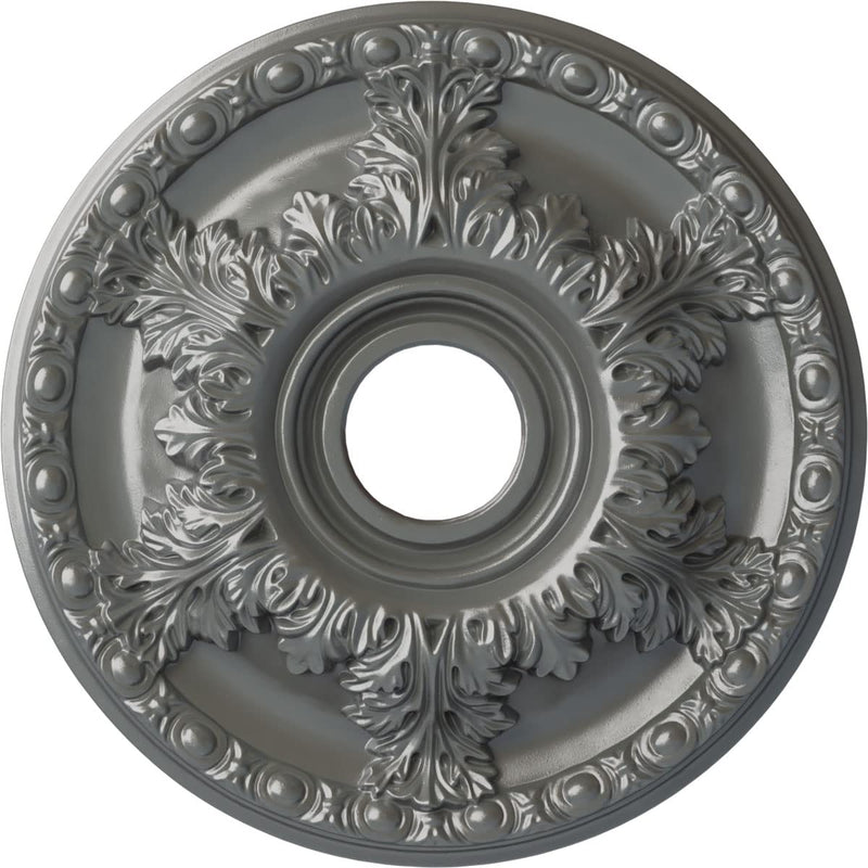 Ekena Millwork CM18GASLS Granada Ceiling Medallion, Silver Silver (Metallic Series)