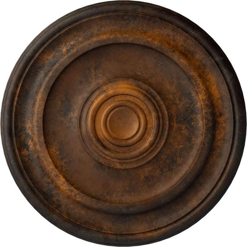 Ekena Millwork CM20KPRUS Kepler Traditional Ceiling Medallion, 19 3/4 OD x 1 1/2 P, Rust Rust (Metallic Series)