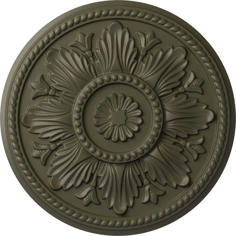 Ekena Millwork CM18EDWHF Edinburgh Ceiling Medallion, Witch Hazel Hand-Painted Witch Hazel
