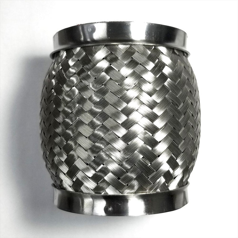 3" Exhaust Flex Coupling Joint Bellow with Interlock Liner - SS304 - Stainless Steel 3" x 4" OAL