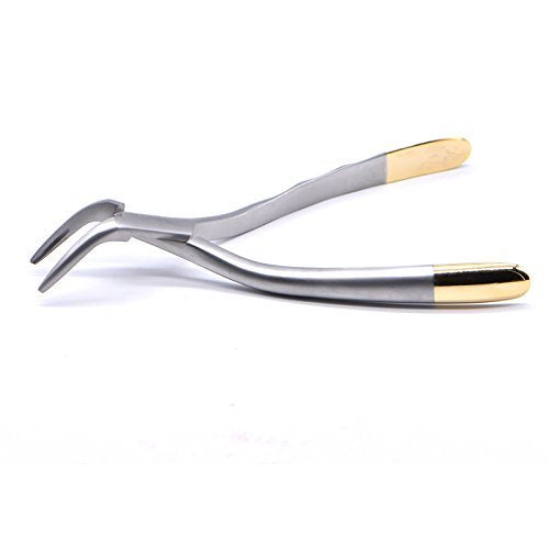Dental Tooth Extraction Forcep for Root Fragment Minimally Invasive Dental Instrument Curved Forcep (Maxillary and mandibular teeth) 1 Count (Pack of 1)