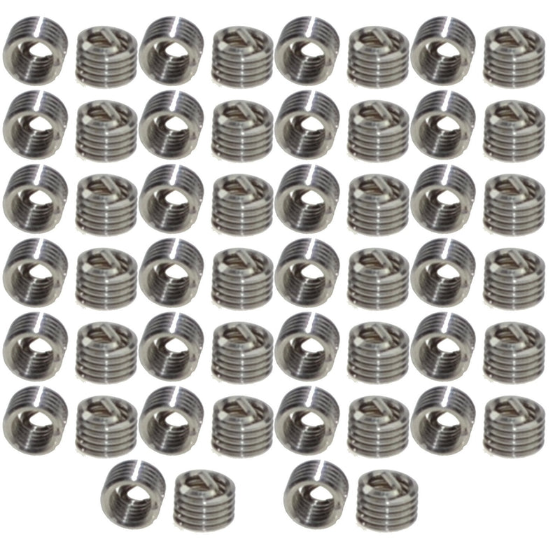 304 Stainless Steel Wire Thread Insert Stripped Thread Rethread Repair (50, M2-0.4X1.5D) 50