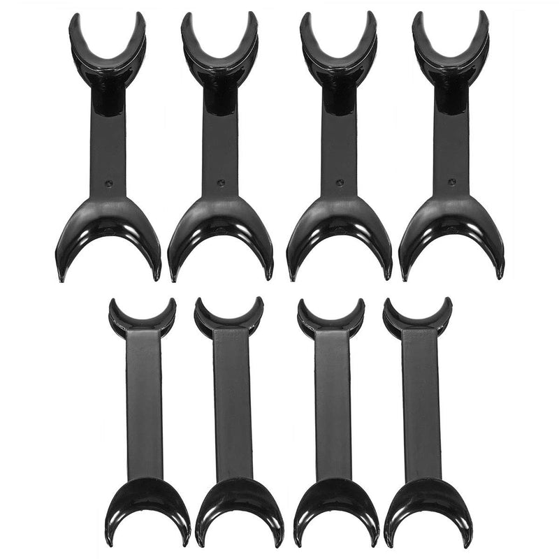 8 Pcs T-Shape Black Intraoral Cheek Lip Retractor Double Head Mouth Opener for Teeth Whitening Dental Orthodontic Tool Surgical Retractor