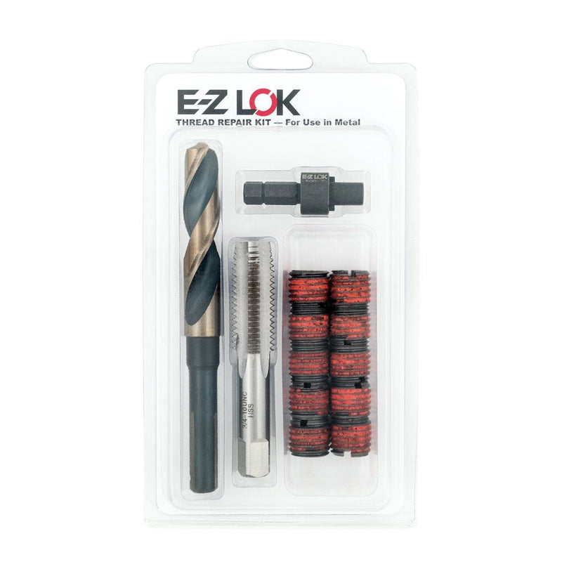 E-Z LOK EZ-329-624 Threaded Inserts for Metal, 3/8-24 Installation Kit, Steel, Black Oxide 3/8-24 (EZ-329-624)