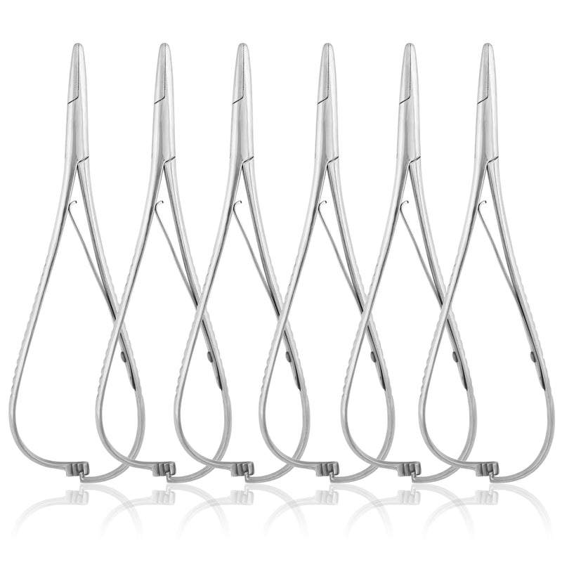 Mathieu Ligature Elastic Placing Pliers 5.5" Orthodontic Dental Instruments, 6 Pcs
