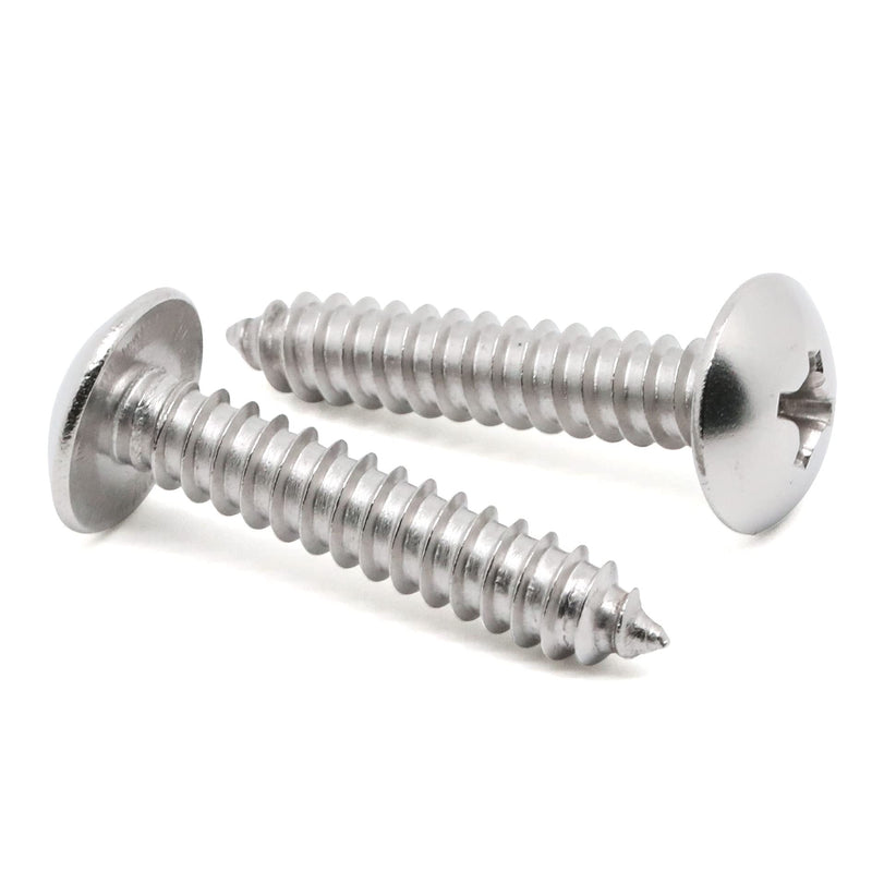 #8 x 5/8" Truss Head Self Tapping Wood Screws Sheet Metal Screws, 304 Stainless Steel 18-8, 100 PCS #8 x 5/8"