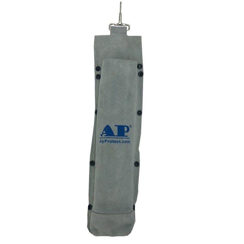 Welding Rod Container, AllyProtect Split Cowhide Leather Electrode Flame Resistance Welding Rod Holder/Rod Bag/Electrode Holder/Welding Rod Storage Container(Grey) Grey