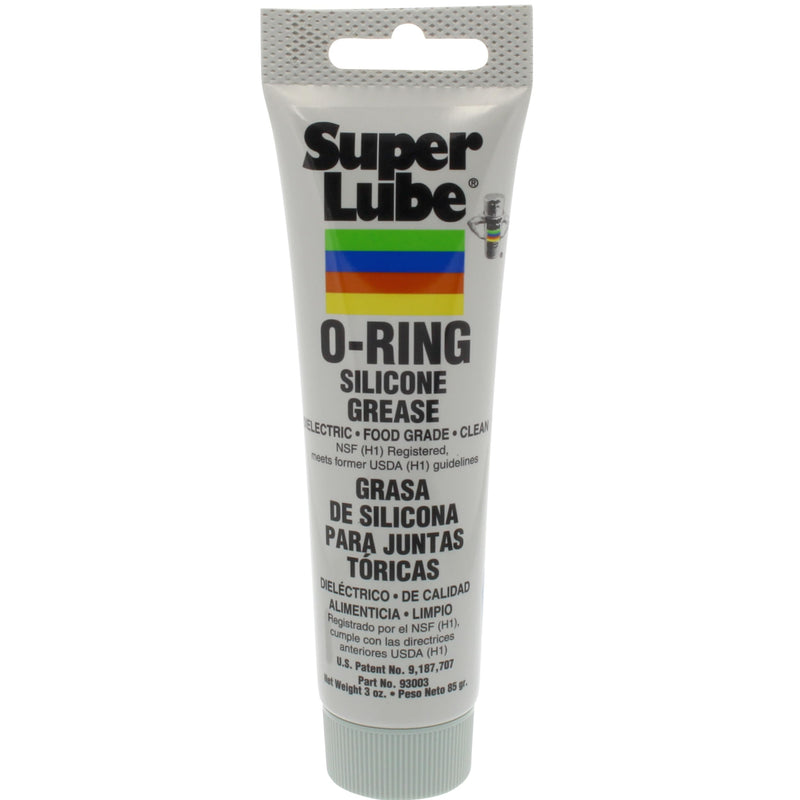 Super Lube Silicone O-Ring Grease Non-Curing Compound (Translucent White, 3oz Tube) | NSF Certified Food Grade & Clean | Heat Stable Pack of 1