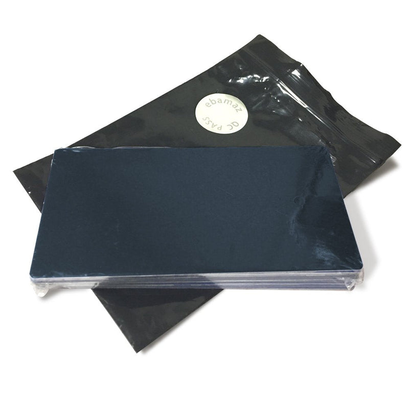 Anodized Aluminium Laser Engraved Mount Metal Plate Etching Sheets 100X50mm Round Corner with Adhesive (Black,Blank,10PCS) Black,Blank,10PCS