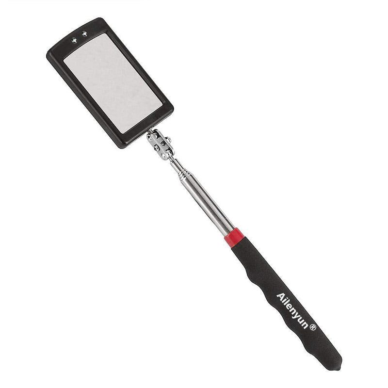 Telescoping Lighted Inspection Mirror，Telescoping LED Lighted Flexible Inspection Mirror 360 Swivel for Extra Viewing Model-1