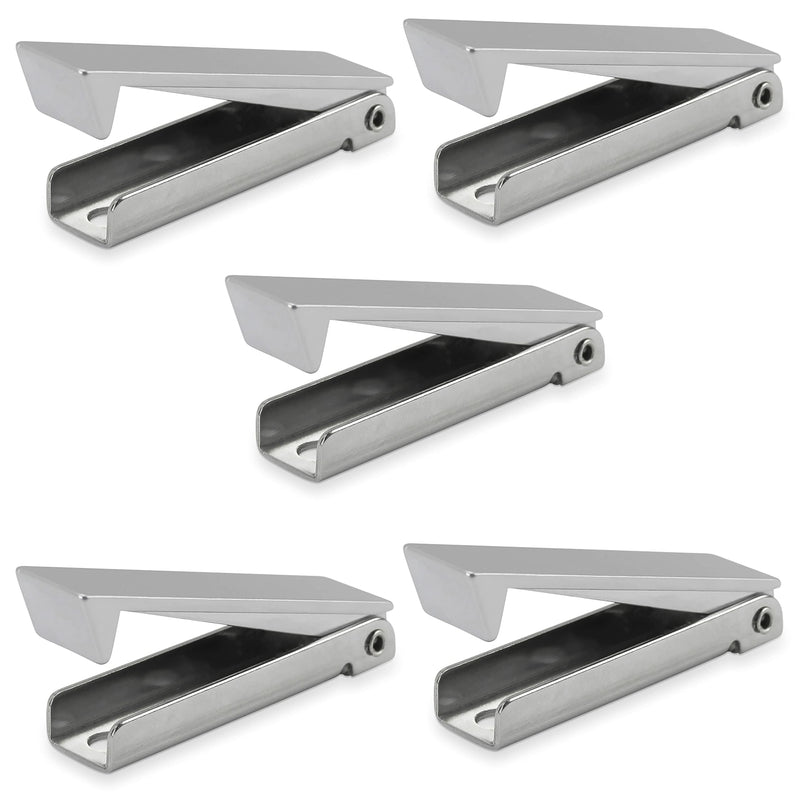 5 Pack RV Stainless Steel Baggage Door Catch Square - Holds RV Baggage Compartments and Doors Open (5) 5