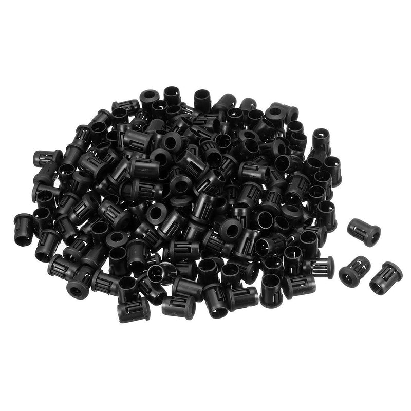 uxcell 200Pcs Lamp Socket Light-emitting Diode Holder Clip Bezel Mount 5mm LED Holders Panel Display Plastic Black