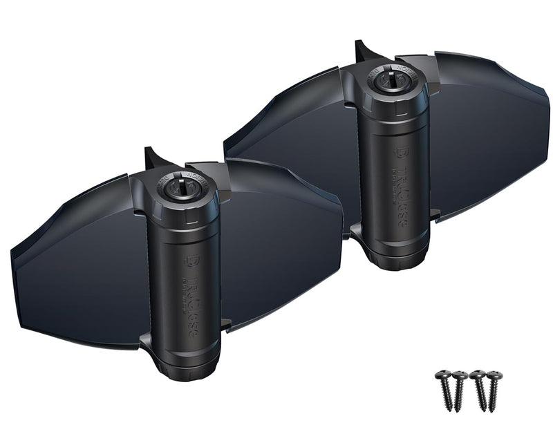 D&D TCHD2L1SS3BTS TruClose Heavy Duty Gate Hinge Square Gates, Black, 2 pcs