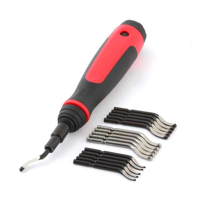 AFA Tooling - Extendable Neck Deburring Tool with 16 Extra Swivel Blades - Works on Metal, Resin, PVC Pipes, Copper, Plastic and 3D Printed Edges - Plumbing & 3D Printing Burr Removal Reamer Tool 16 Mixed Blades - NewNest Australia