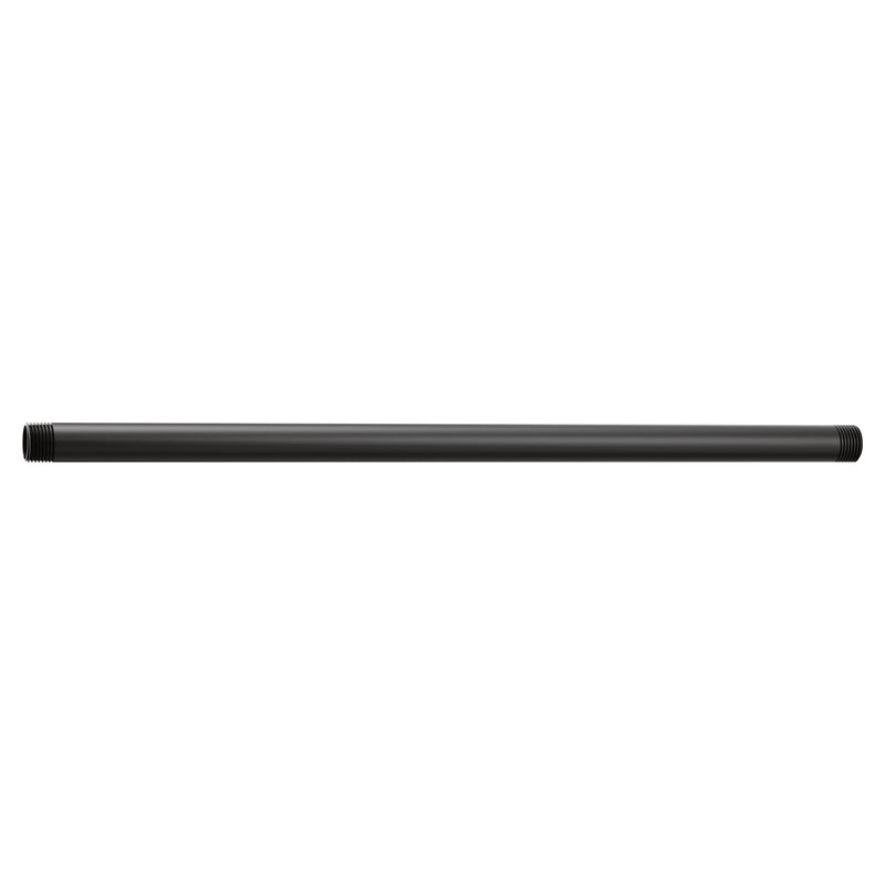 Moen 336651BL Extended 18-Inch Straight Overhead Shower Arm, Matte Black Wrought Iron