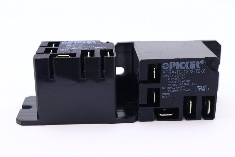 (x2) PTRA-1C-120S-T5-X-2 | SPDT 120 VAC Coil, 40 Amp 120 VAC UL Rated, Sealed Power Relay, Popular T90 Case with Flange Mounting and Quick Connect Terminals