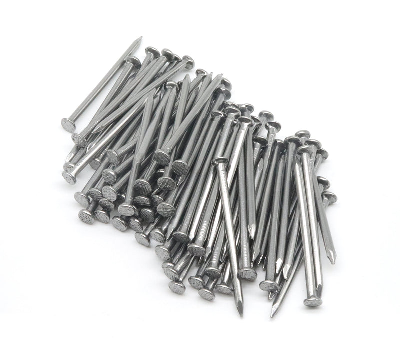 cSeao 100pcs Metal Cement Wood Sliding Nails for Wood Furniture, 50mm 2" Length, Common Nails Hanging Nails Picture Hanging Nails 2.8x50mm