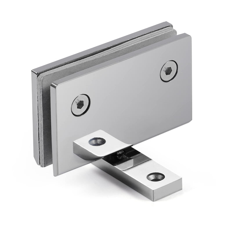 Ranbo Heavy Duty 360 Degree Shower Glass Door Pivot Hinge,Solid 5mm 304 Stainless Steel,Top and Bottom Mount,for 5/16"-1/2" (8mm-12mm) Frameless Doors,One-Piece Precision Cast, Polished Chrome,1 PC | solid 5mm-thick 304 stainless steel, top bottom moun...