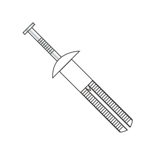 1/4" x 1" Hammer Drive Anchors/Mushroom Head/Nylon/Steel Zinc Nail (Carton: 100 pcs)