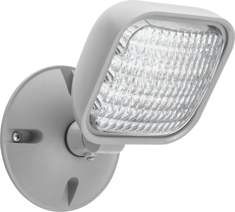 Lithonia Lighting ERE GY SGL WP SQ M12 LED One Single Head Emergency Light, Gray 1 Count (Pack of 1)