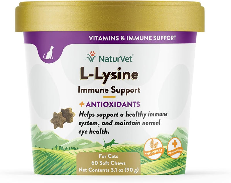 Lysine for Cats - L Lysine Powder Cat Supplements - 900mg, 200 Scoops - Llysine Kitten, Cat Immune System Support Supplement for Cold, Sneezing, Eye Health, Upper Respiratory Infection Treatment, USA - PawsPlanet Australia