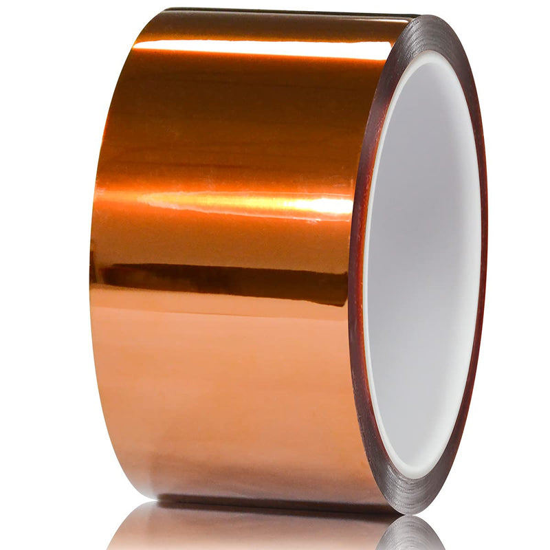 Kapton Tape, Polyimide Film Tape, 2" x 36 yd, for 3D Printing, Electric Task, Soldering, No Residue. 2"(50mm)-36yds-1 Roll