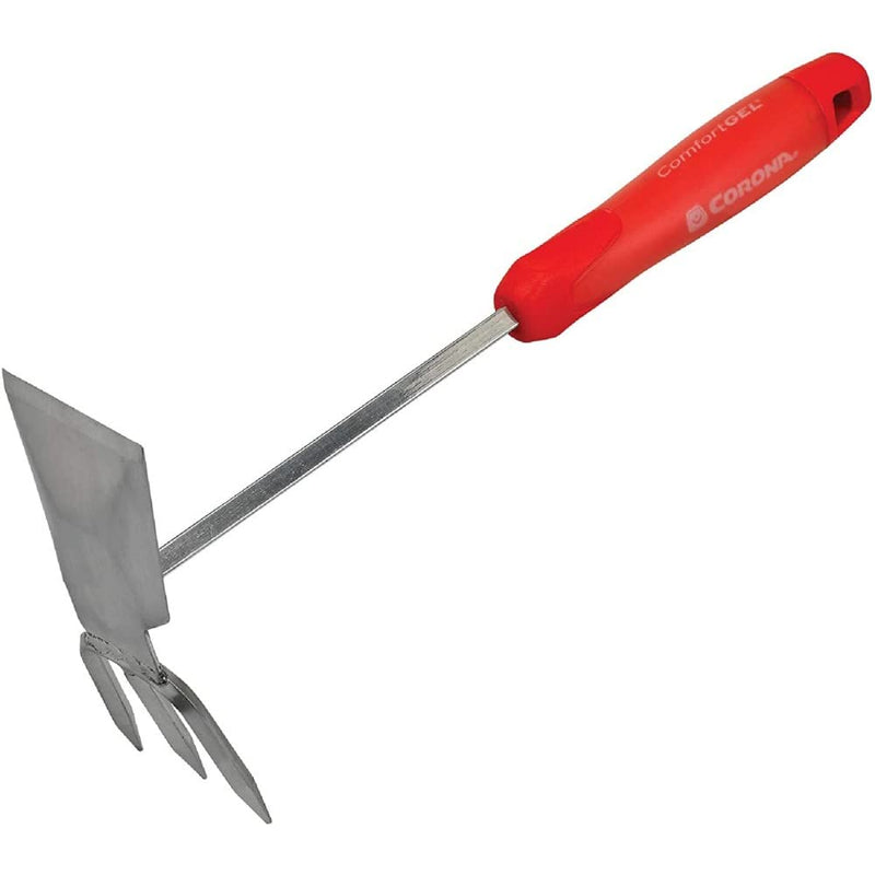 Corona CT 3344 Premium Stainless Steel ComfortGEL Hoe/Cultivator, Red