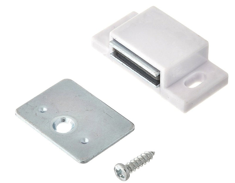 MPJ Shutter Hardware 50631-R 15lb Single Magnetic Catch White/zinc Retail Pack (10) 10