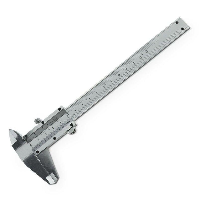 Vernier Caliper Stainless Steel Professional High Quality 0-6 Inches/150 mm Micrometer Durable Measuring Tool for Inside, Outside, Depth and Step Measurements