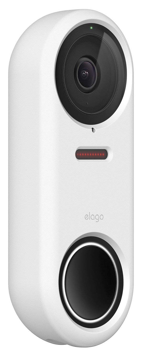 elago Silicone Case Designed for Google Nest Hello Doorbell Cover (White) - Full Protection, Night Vision Compatible [US Patent Registered] White