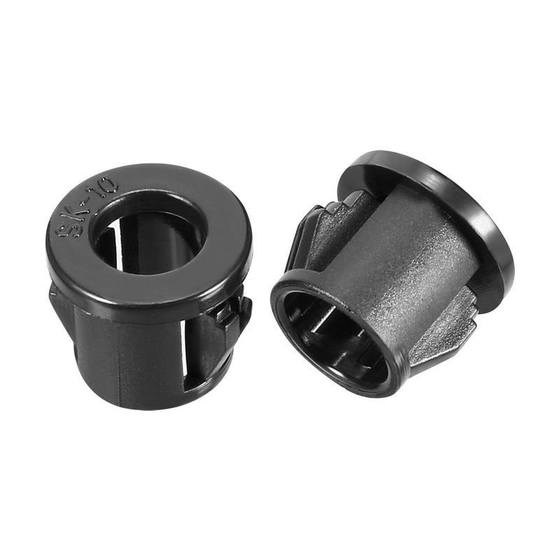 uxcell 20pcs 10mm Mounted Cable Hose Snap Bushing Grommet Protector Black