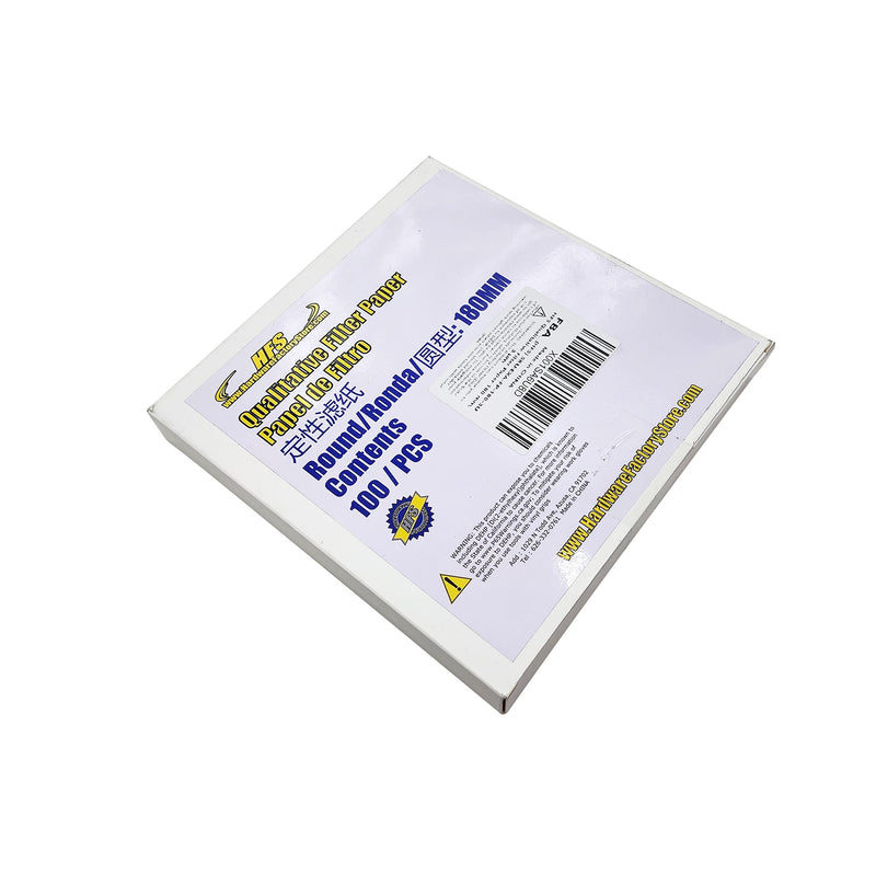 HFS(R) 180mm Ashless Qualitative Filter Papers Lab 100PCS Medium 6 um Round (180mm, 6um) - NewNest Australia