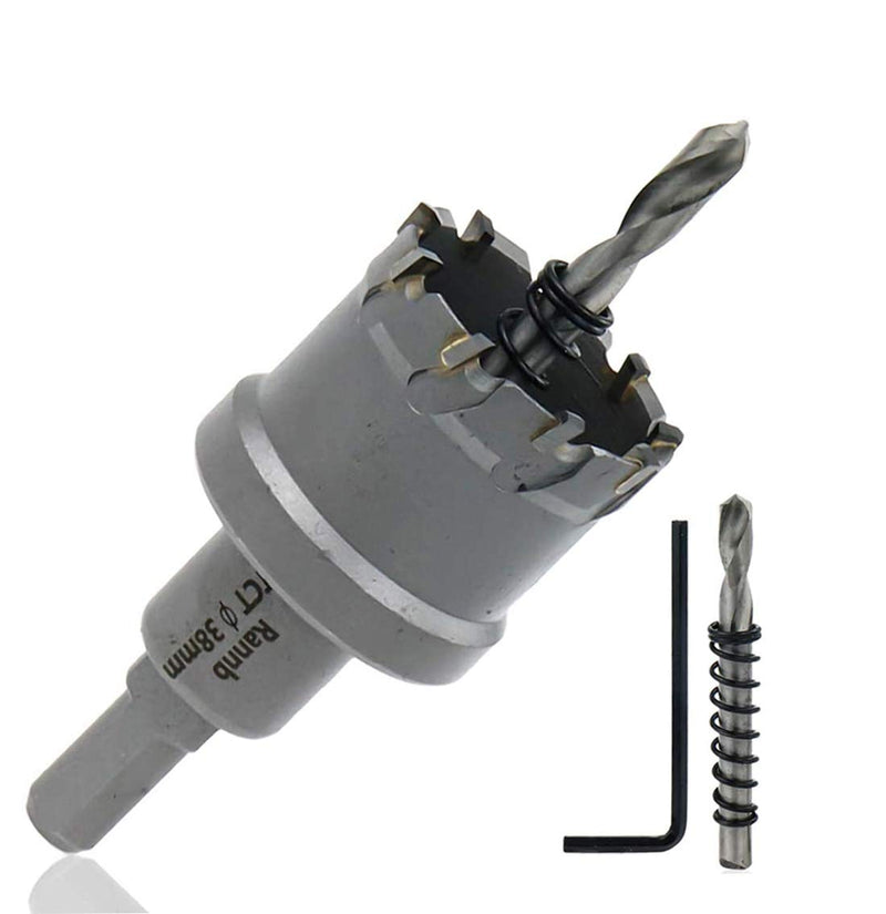 38mm/1.5 Inch Hole Saw Carbide Tipped Hole Saw for Cutting Stainless Steel Plate, Iron, Steel 1.5"/38mm