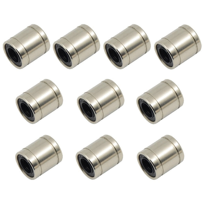 10PCs LM8SUU Linear Ball Bearing Nickel Plated 8mm x 15mm x 17mm for 8mm Linear Motion Shaft for 3D Printer and CNC Machine LM8SUU(10pcs)