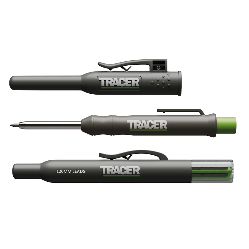 Tracer Deep Pencil Marker - Replacement Lead (6 Pack) - Site Holsters - All In One Marking Kit - Built For Construction Pencil + Lead