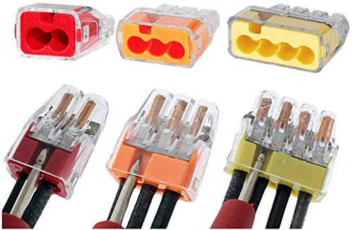 Ideal in-Sure 2-Port x10, 3-Port x10, 4-Port x10, Non-Twist Connector for Solid, Stranded, and Tin Bonded Wire