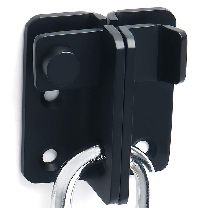 Alise Flip Latch Gate Latches Slide Bolt Latch Safety Door Lock Catch for Barn Cabinet Pet Cage Garden Bathroom Garage Window Sliding Door,Heavy Duty Stainless Steel Matte Black MS3005-B Large Size