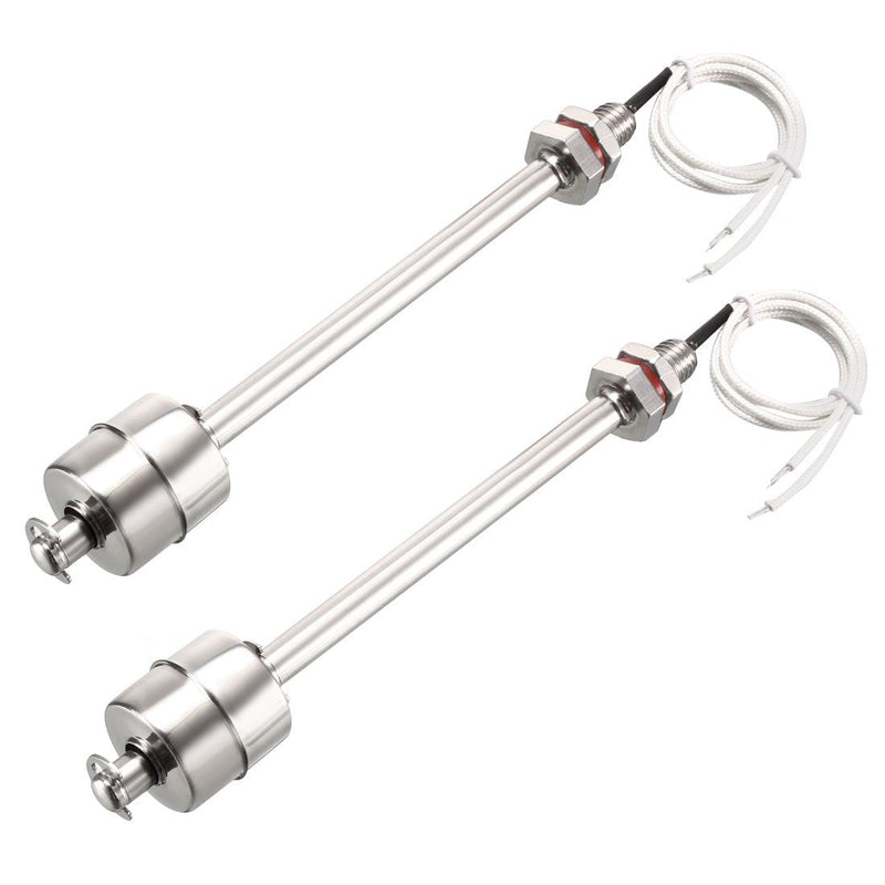 uxcell Stainless Steel Float Switch for Water Pump Tank swim pool garden pond Liquid Water Level Sensor M11 165mm Length 2Pcs